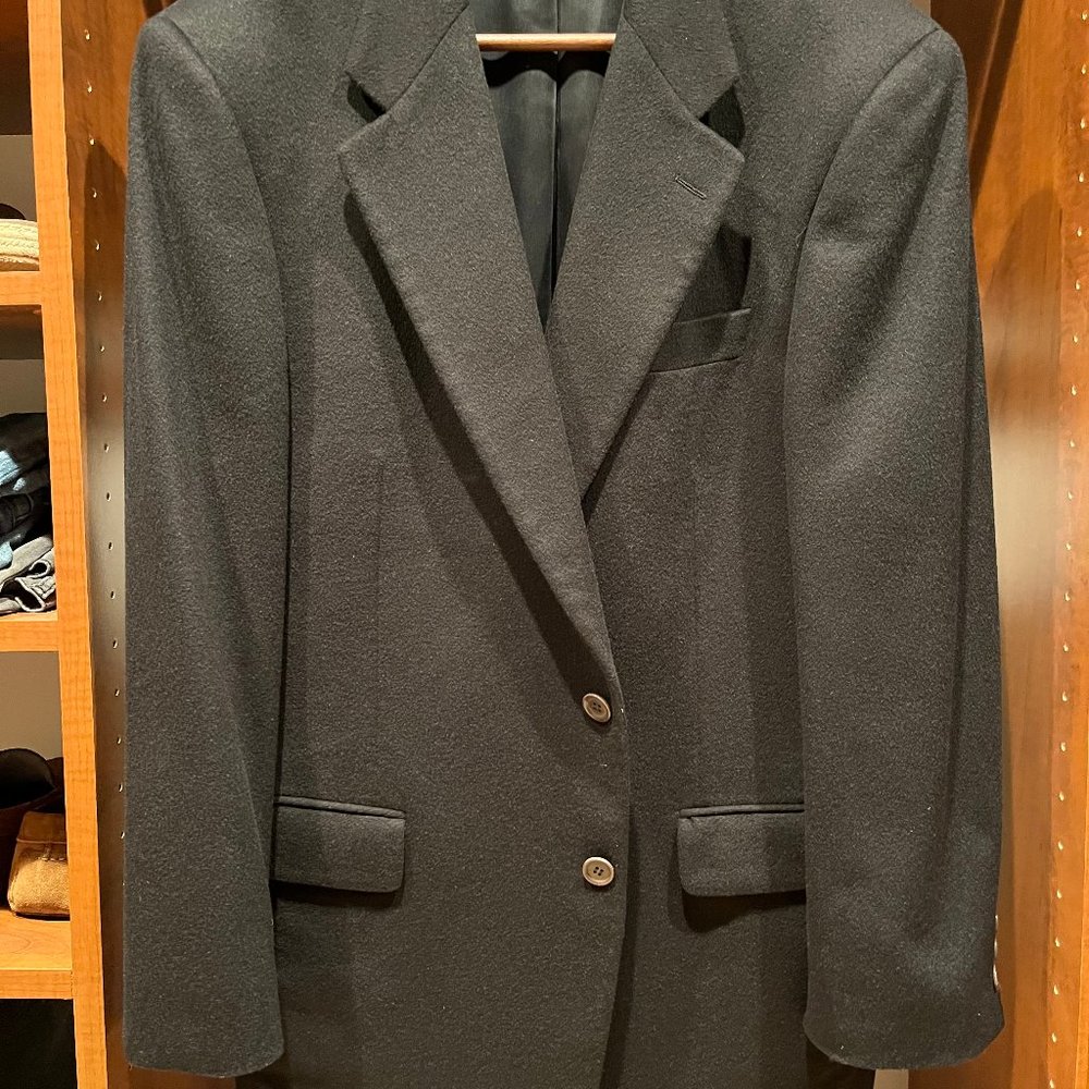 Jack Victor Black Cashmere Blazer-Loro Piana Italy